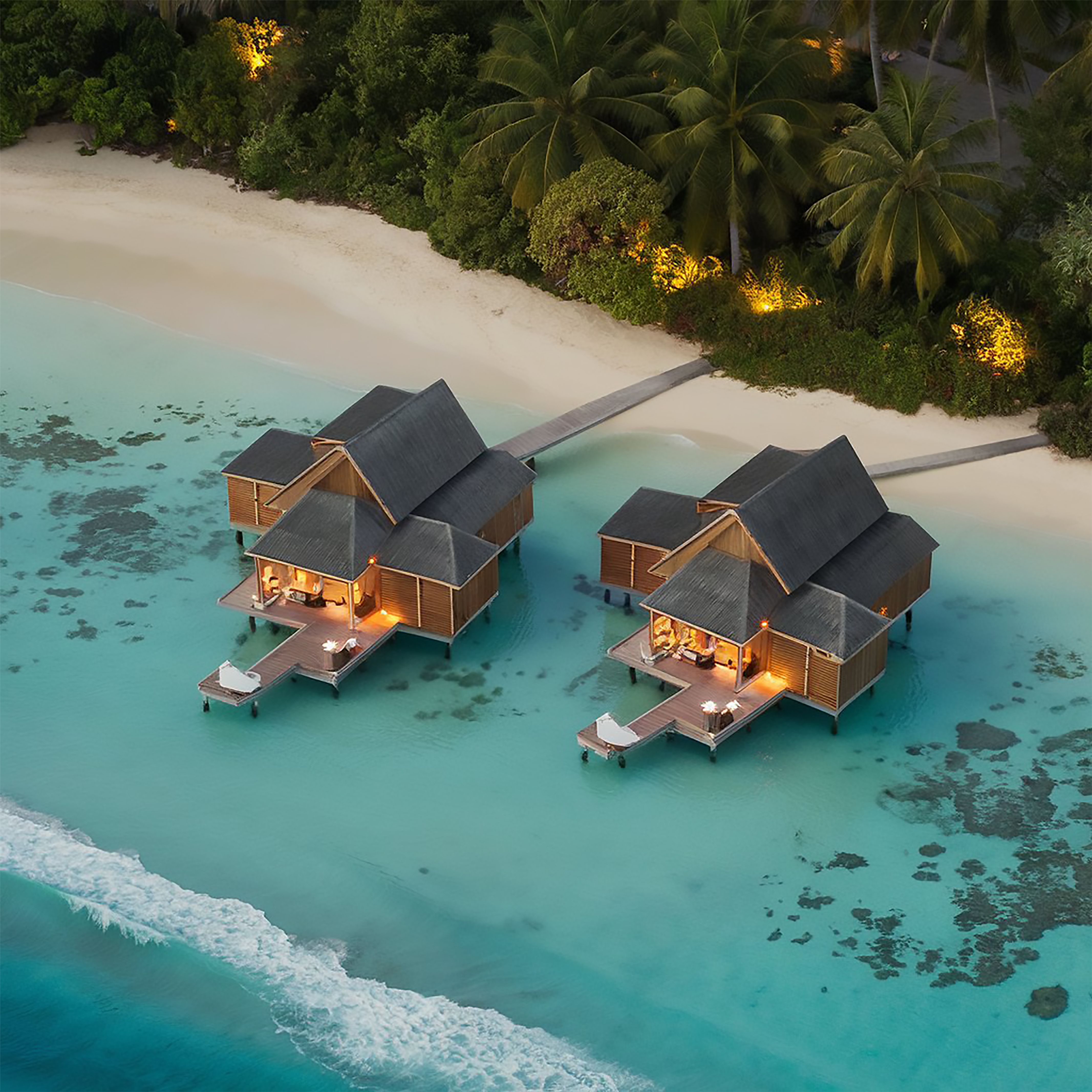 Виллы RAH GILI MALDIVES в бирюзовой лагуне